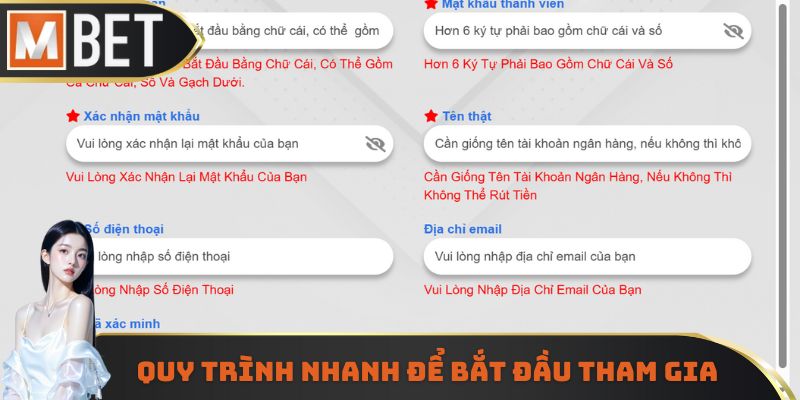 Quy trình nhanh để bắt đầu tham gia